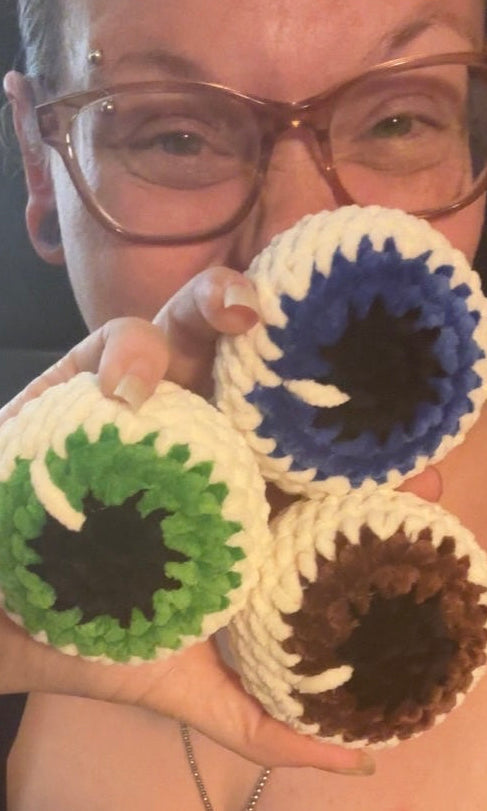 Crochet Eyeball Plushies