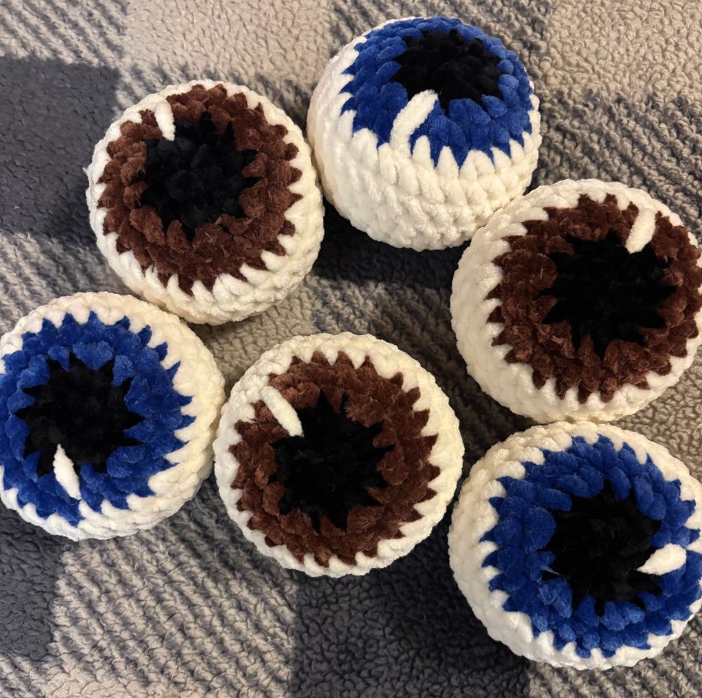 Crochet Eyeball Plushies