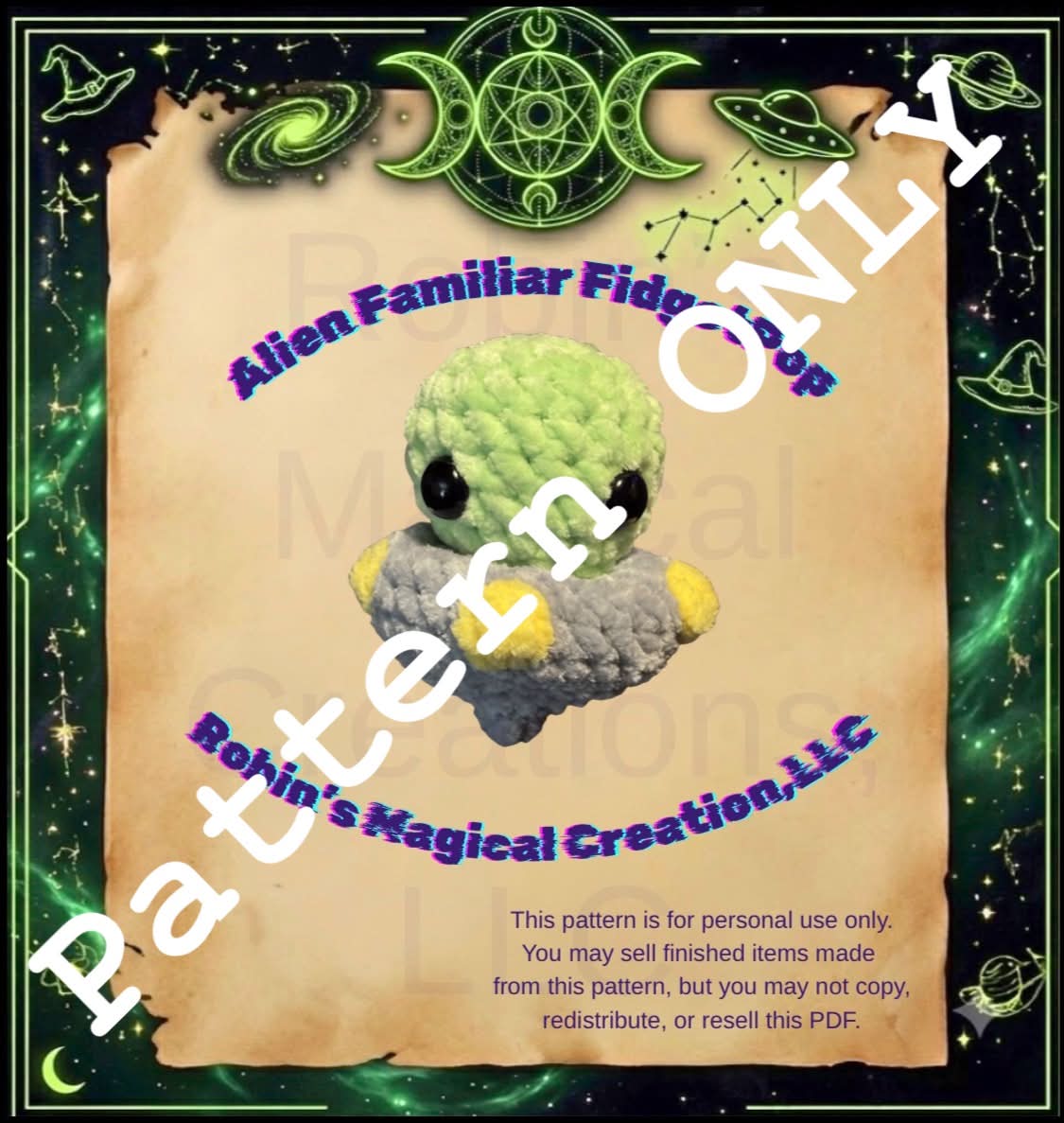 Alien Familiar Fidget Pop (PDF Pattern Only)